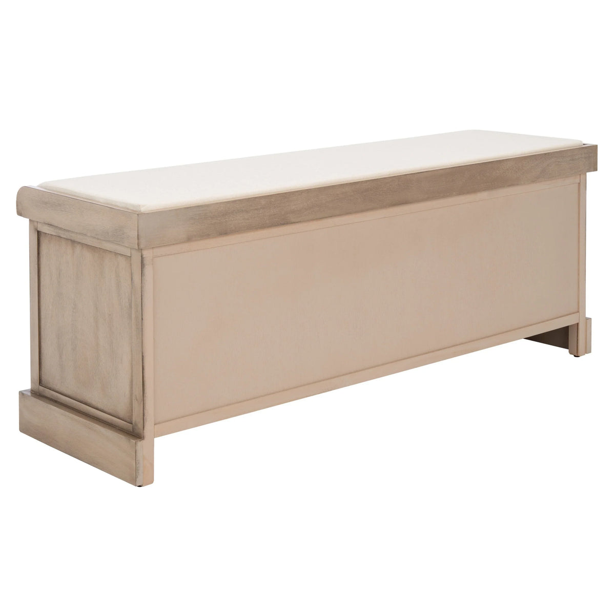 SAFAVIEH Fiorello 3-Drawer with Cushion Storage Bench - 47.3 W x 15 L x 19 H - 47Wx15Dx19H