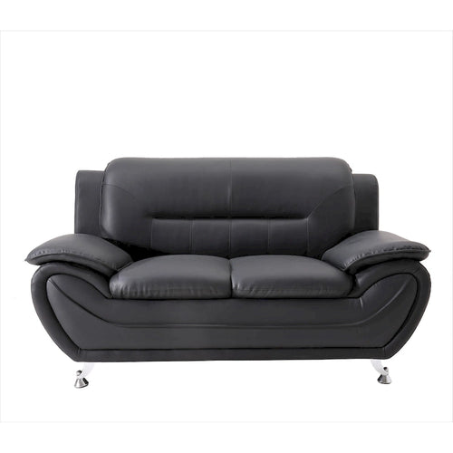 Sanuel 61.3 Faux Leather Pillow Top Arm Loveseat - N/A