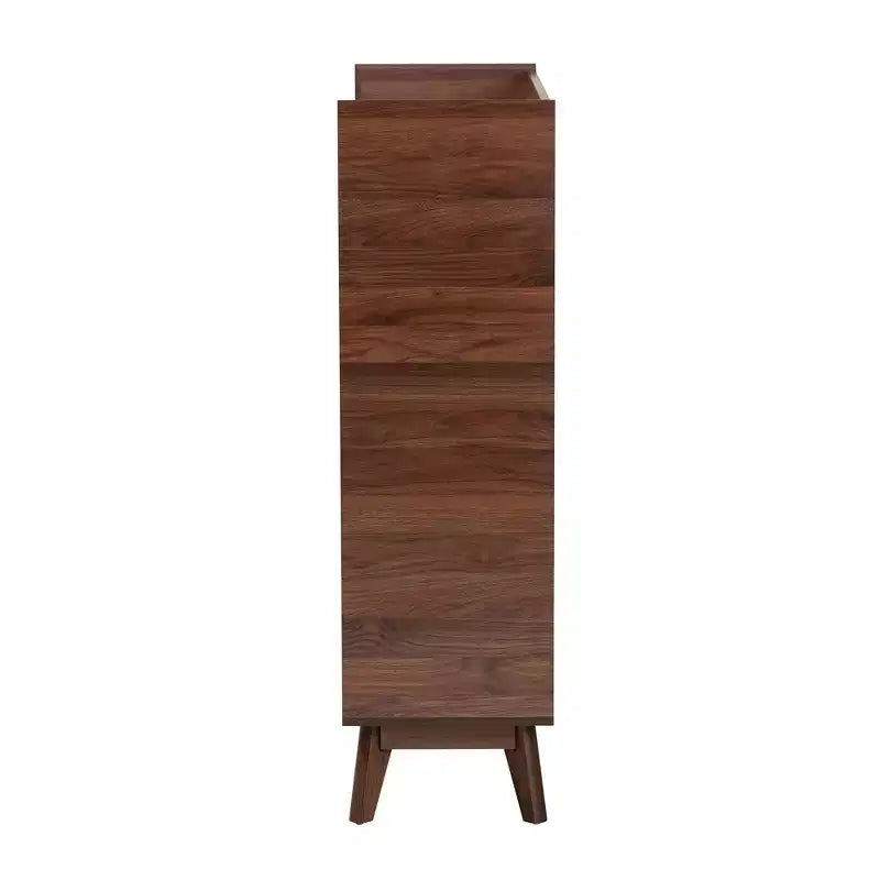 Baxton Studio Delaire Mobile portascarpe in legno finitura noce stile Mid-Century Modern
