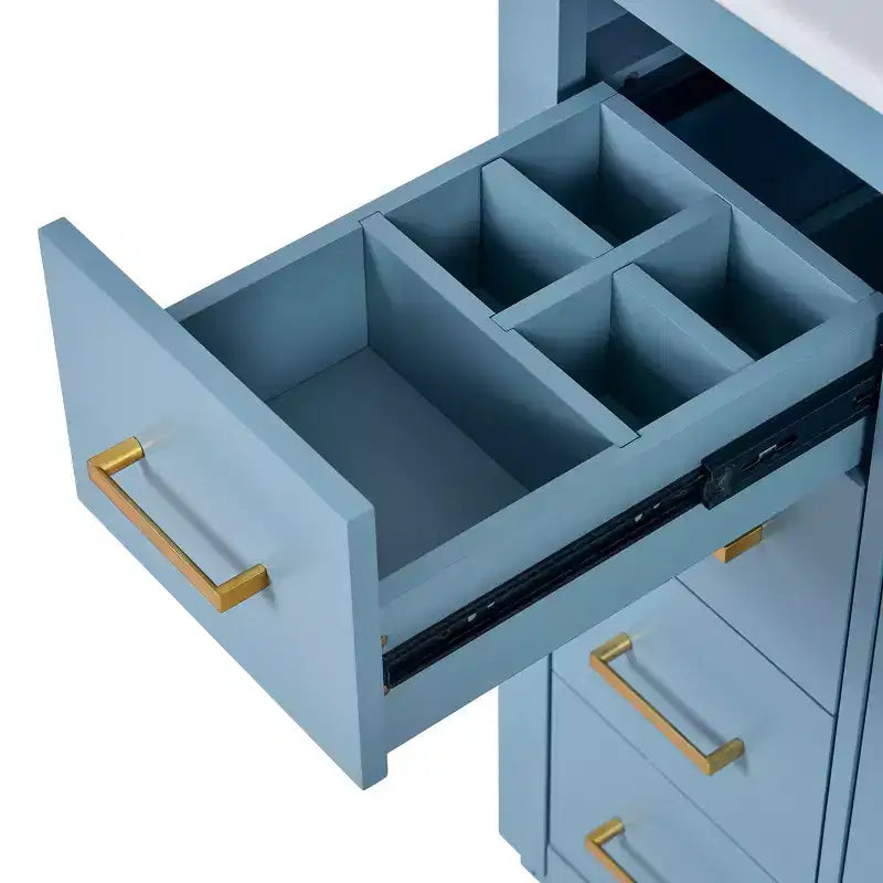 30 Single Sink Bathroom Vanity with Cabinet & 3 Drawers ??Black / Blue / Green / Indigo / White