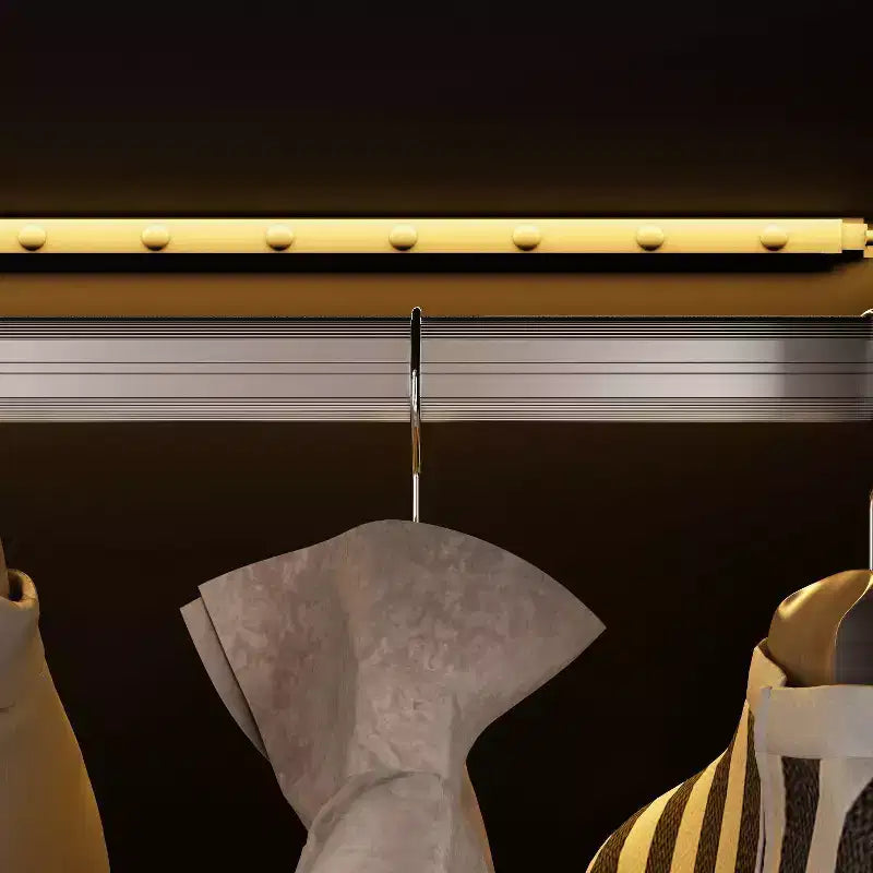 Vetrinetta Armadio Illuminata a LED con Ante in Vetro Nera