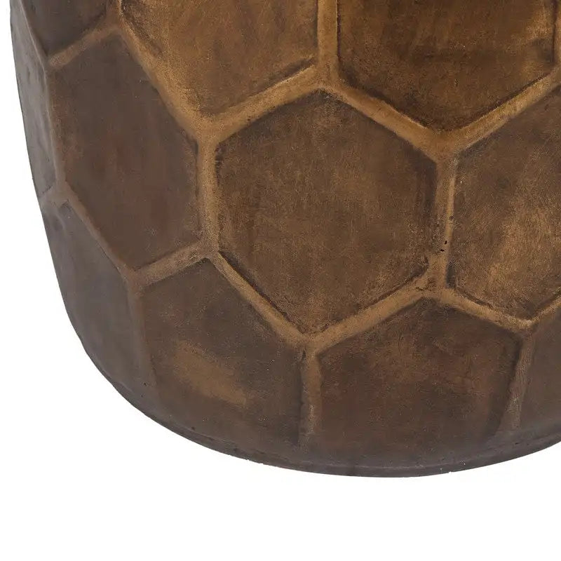 Round Copper Concrete End Table, Outdoor Side Table or Stool for Patio