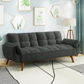 75.39 Divano Letto Futon, Divano Futon Pieghevole Convertibile Reclinabile Per Soggiorno Con 2 Cuscini/Braccioli