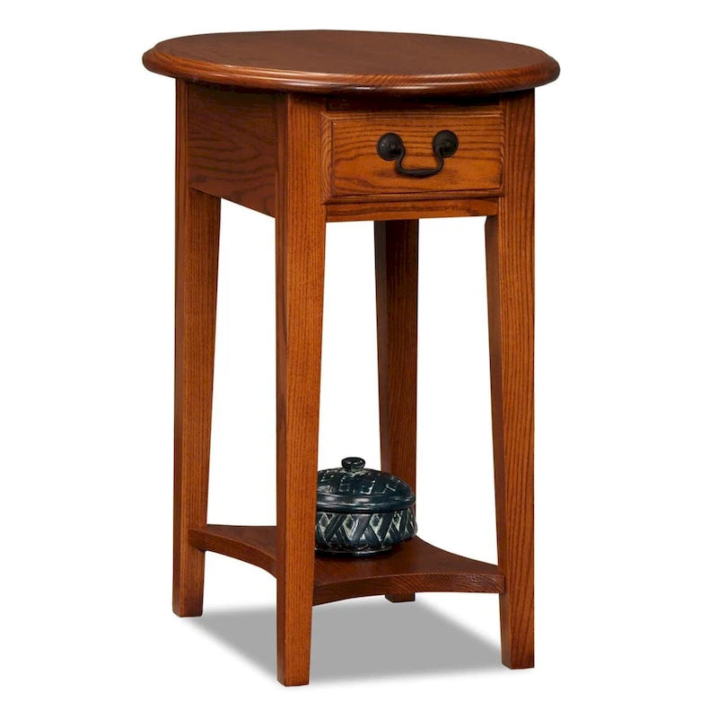 Hardwood Oval Side Table