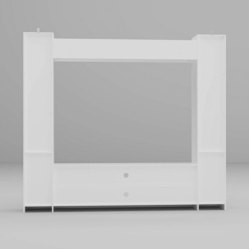 Mobile TV con inserto camino elettrico opzionale, elegante centro d'intrattenimento per soggiorno