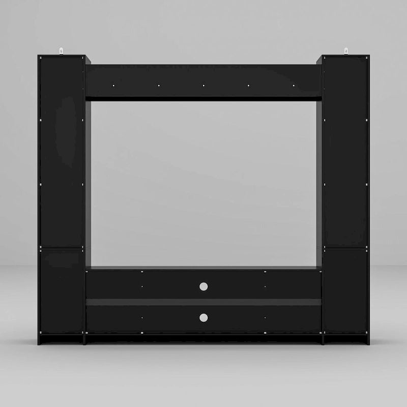 Mobile TV con inserto camino elettrico opzionale, elegante centro d'intrattenimento per soggiorno