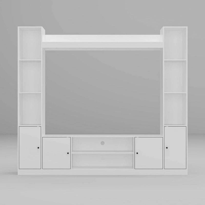 Mobile TV con inserto camino elettrico opzionale, elegante centro d'intrattenimento per soggiorno
