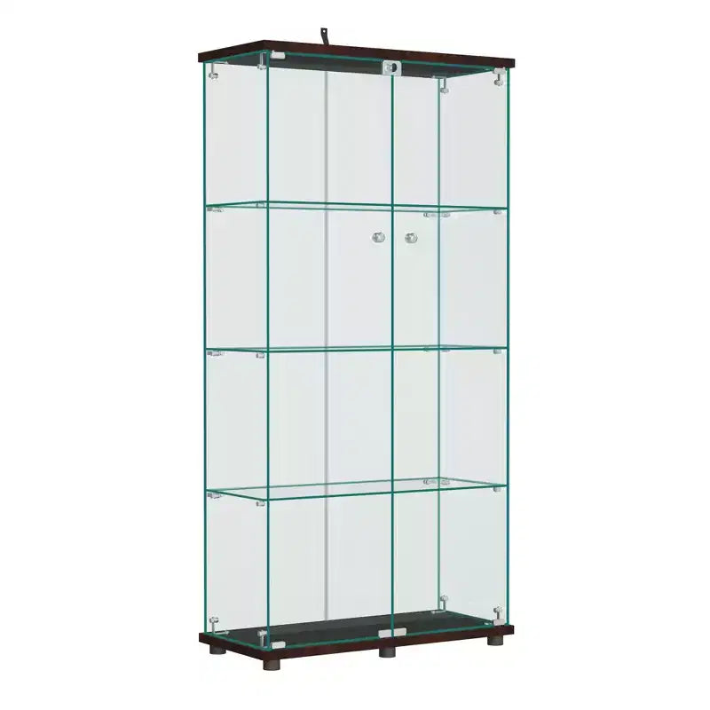 Vitrine d’exposition en verre de 64,5 x 32 avec serrure