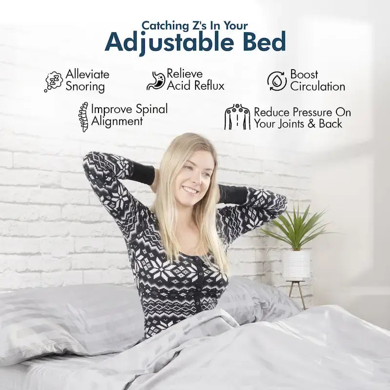 Adjustable Bed Frame with 12" Cooling Gel Memory Foam Mattress, Dual Massage, USB Ports, App & Remote