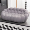 Sofá relax curvo Bubble de 2 lugares, em forma de favo de mel, com tecido têxtil 3D, para sala de estar, salão ou apartamento