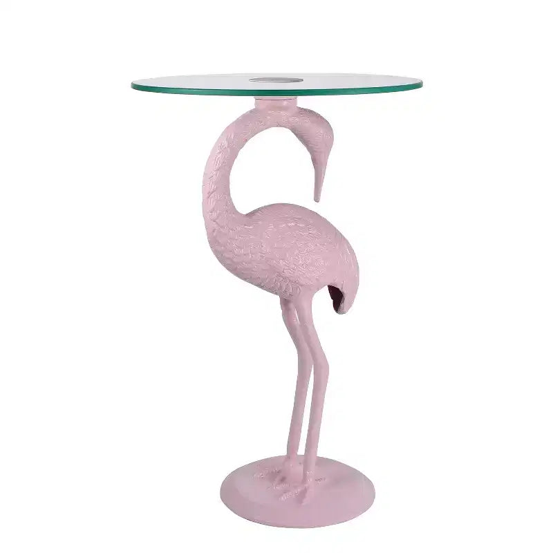Tavolino Jonathan Y Blanche 25 Classic Mid-Century Glass Top Flamingo