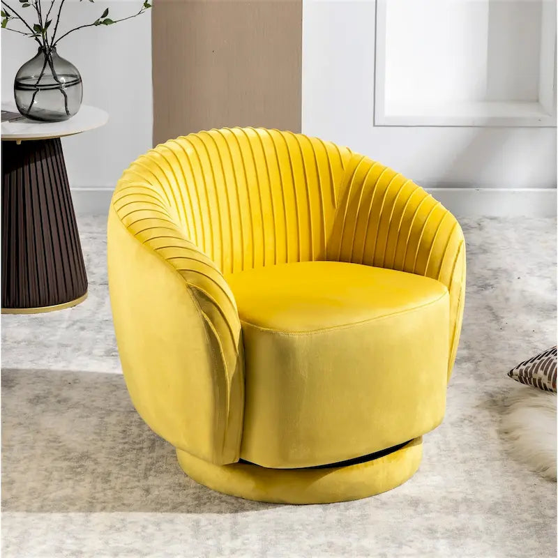 Petit fauteuil pivotant en velours Milvo