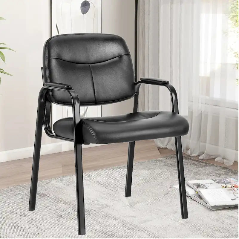 PU Leather Reception Chair, Guest Side Chair for Office and Lobby