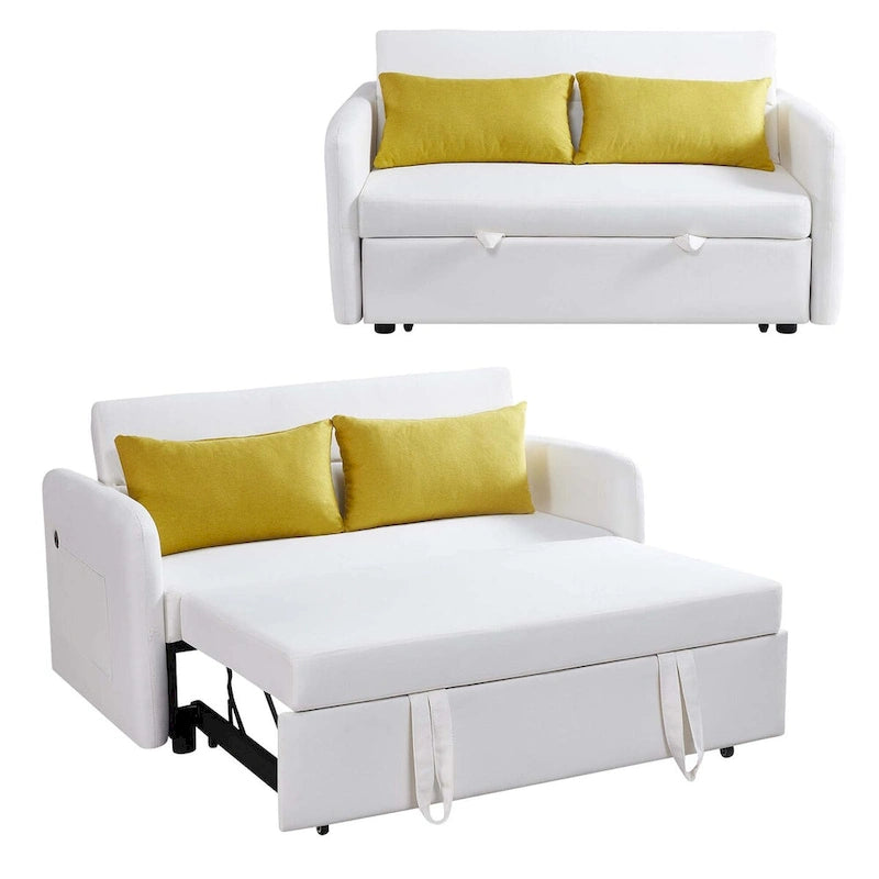 Divano Letto Convertibile a Due Posti con USB