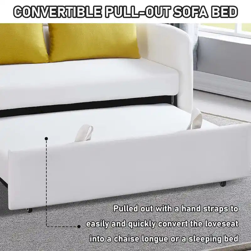 Divano Letto Convertibile a Due Posti con USB