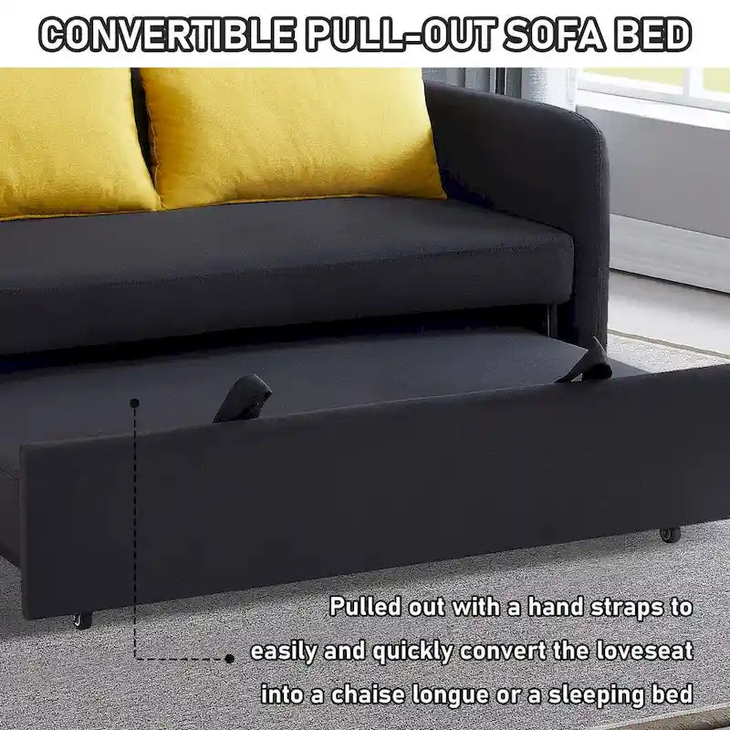 Divano Letto Convertibile a Due Posti con USB