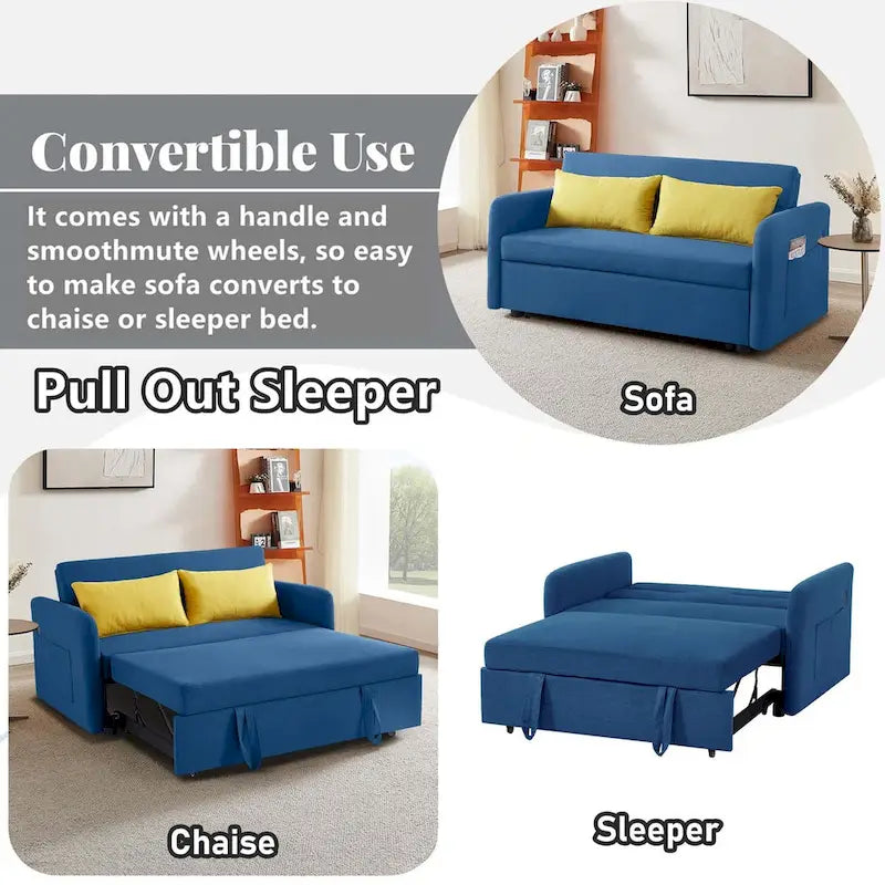 Divano Letto Convertibile a Due Posti con USB
