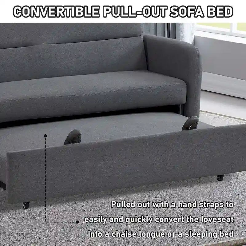 Divano Letto Convertibile a Due Posti con USB