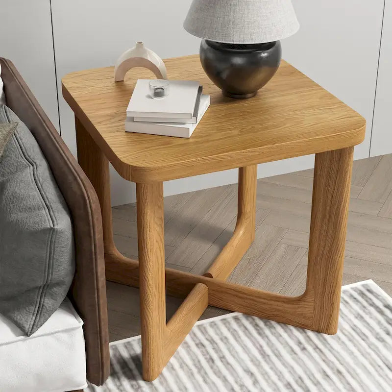 Tavolino da caffè/Tavolo d'appoggio rettangolare in legno massello di rovere