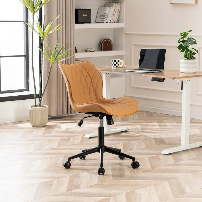 Sedia girevole senza braccioli per scrivania, sedia da ufficio, sedia per toletta