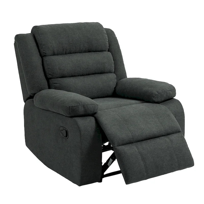 Ensemble de 2 fauteuils inclinables classiques et traditionnels à commande manuelle