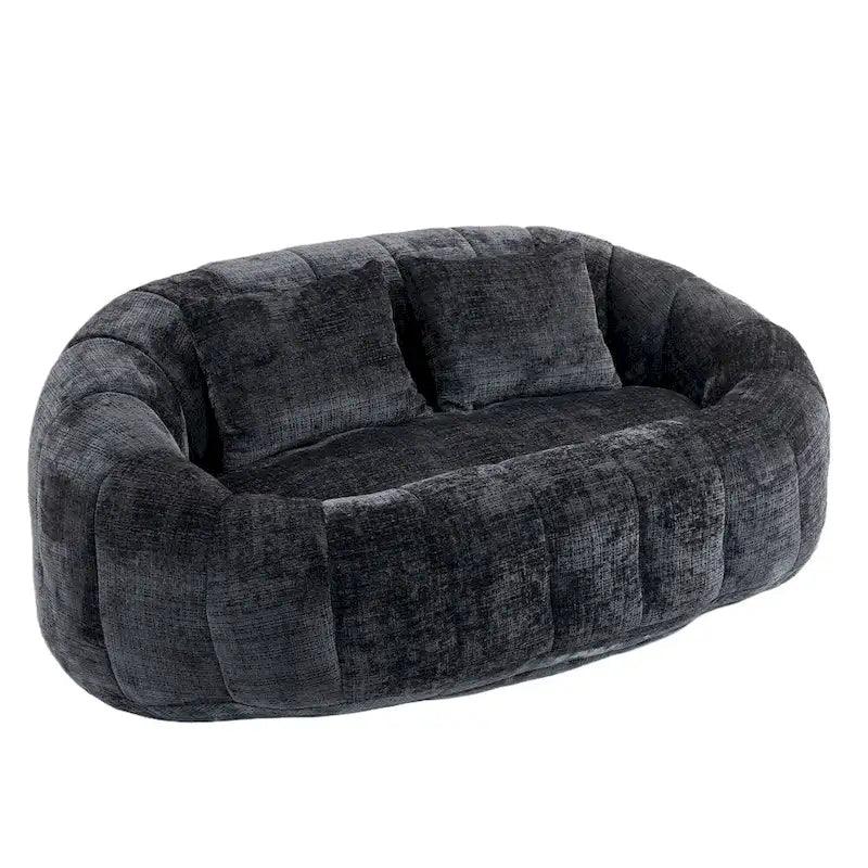 GDFStudio - Divano relax Laurel in ciniglia a 2 posti con schiuma ad alta densità e comfort extra-large