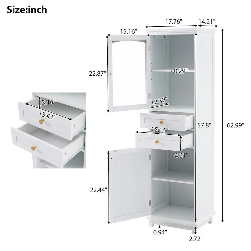 Mobiletto verticale moderno da bagno autoportante