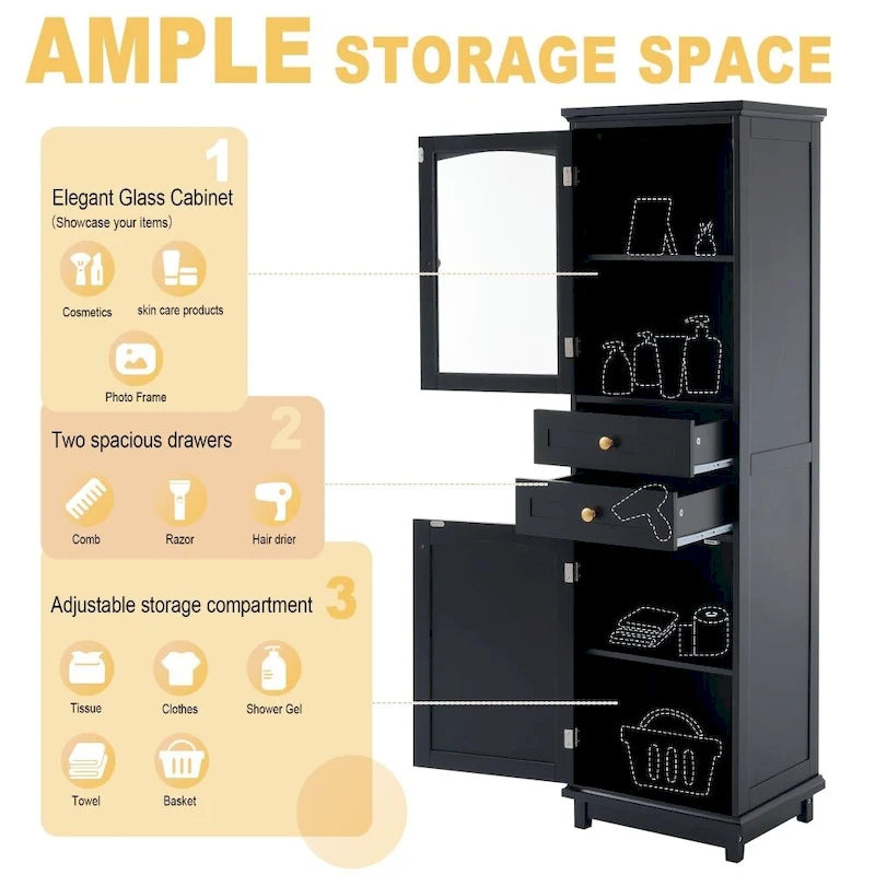 Mobiletto verticale moderno da bagno autoportante