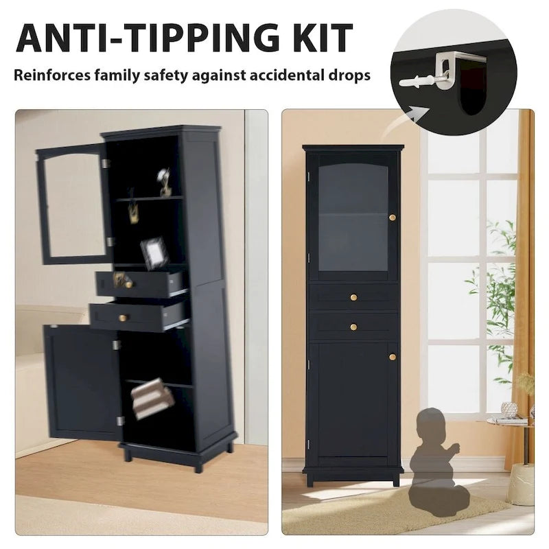 Mobiletto verticale moderno da bagno autoportante