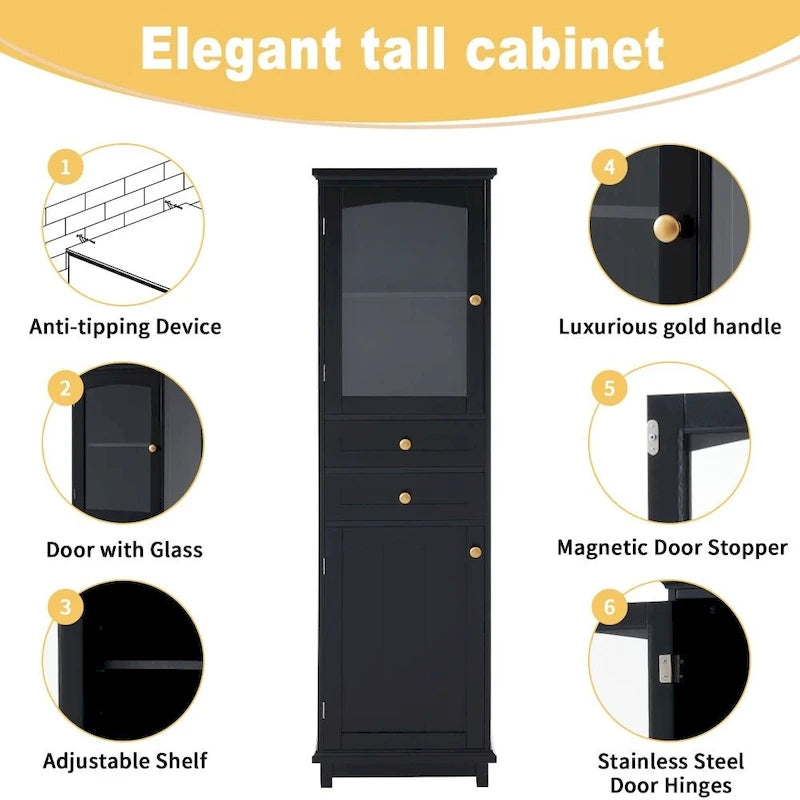 Mobiletto verticale moderno da bagno autoportante