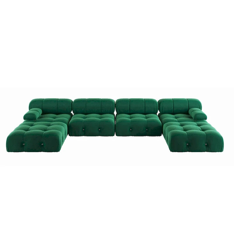 Canapé modulaire convertible 138, canapés en velours minimalistes en U