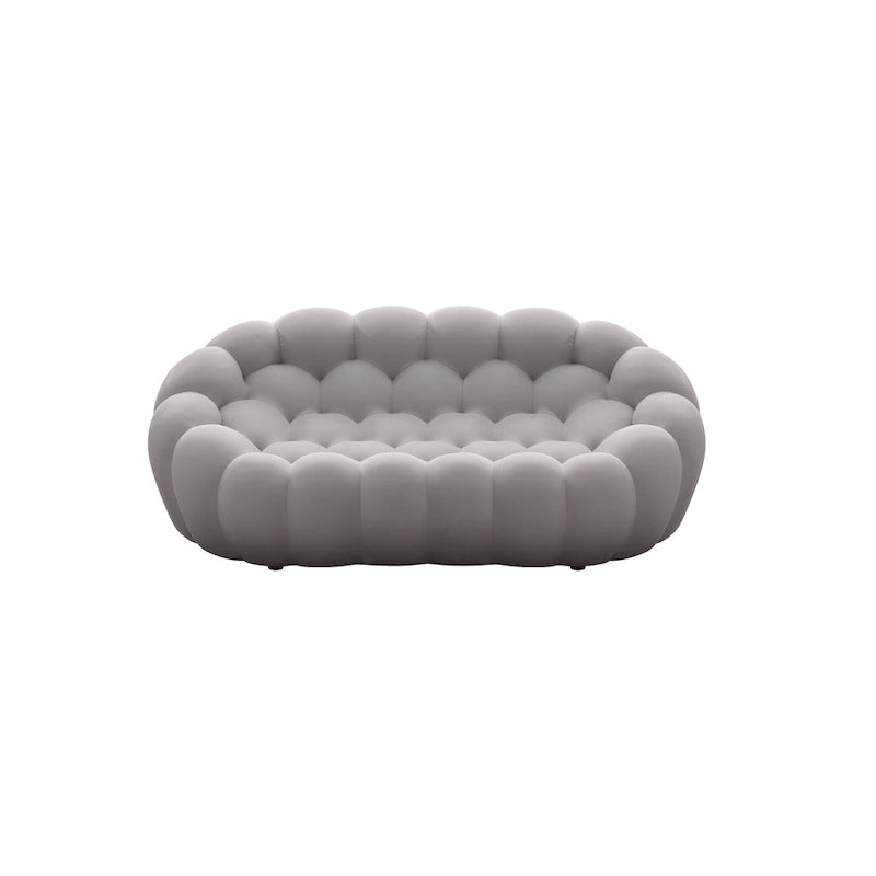 Sofá relax curvo Bubble de 2 lugares, em forma de favo de mel, com tecido têxtil 3D, para sala de estar, salão ou apartamento