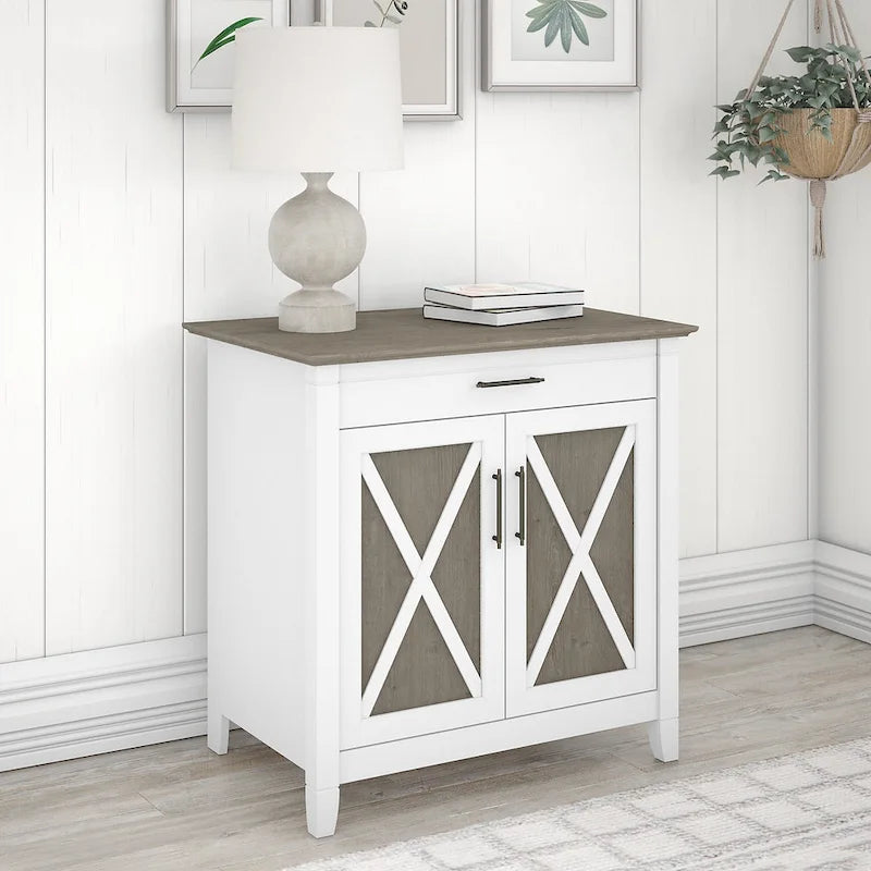 Bureau secrétaire Key West avec meuble de rangement, par Bush Furniture