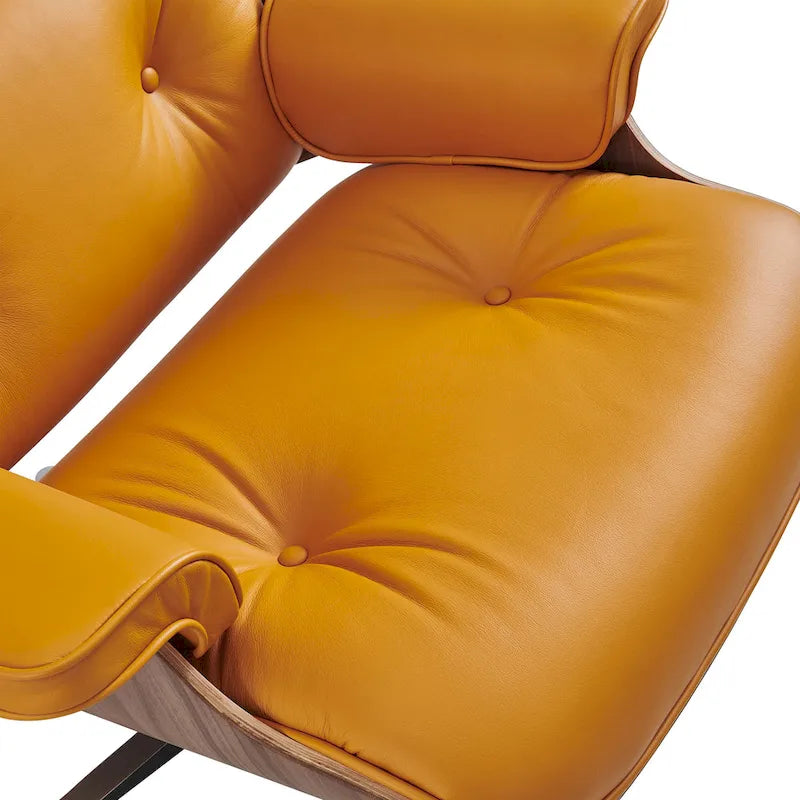 Mid Century Modern Leather Lounge Chair Armchair Recliner