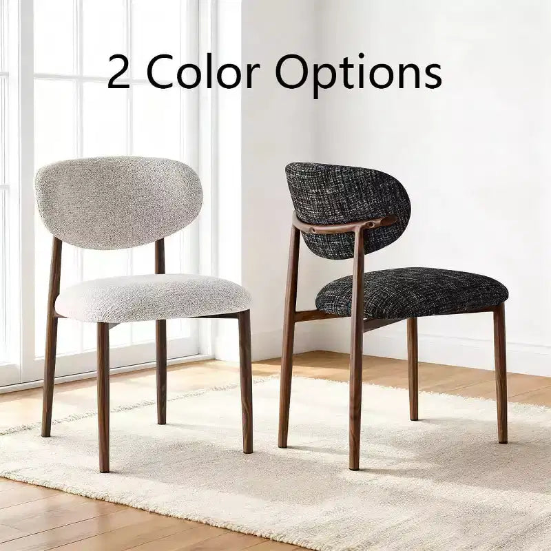 Ensemble de 4 chaises de salle à manger modernes rembourrées avec dossier incurvé, chaises d’appoint sans accoudoirs à structure en fer pour salle à manger et cuisine-Panipeachy