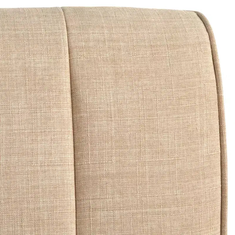 Conjunto de jantar banquette Kerrington de 4 peças Lifestorey, com encosto canelado, nogueira/creme: tecido com aspeto de linho, mesa com pé central