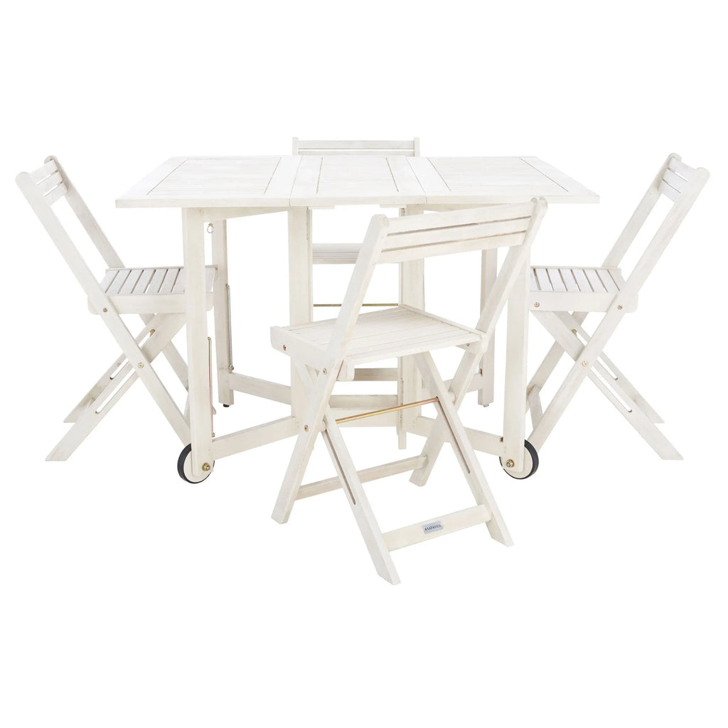 Conjunto de mesa de jantar exterior SAFAVIEH Brandy com 5 peças - 43Wx35Dx29H
