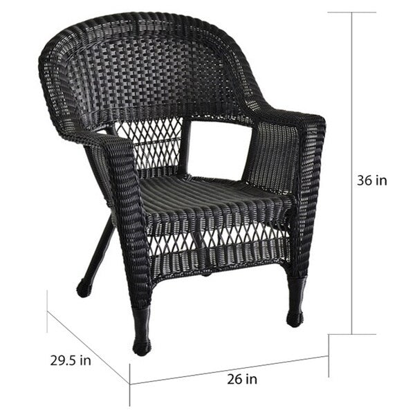Set da conversazione da patio in vimini, 4 pezzi