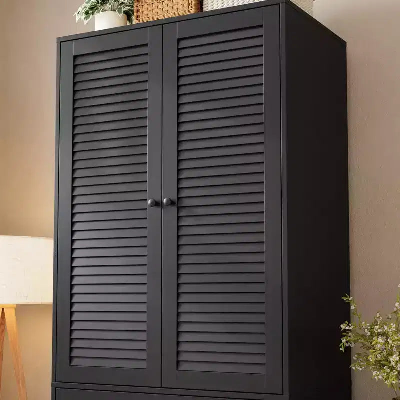 Armário roupeiro COZONY com 3 gavetas e 2 portas, armário de madeira moderno para quarto, roupeiro branco independente para cargas pesadas
