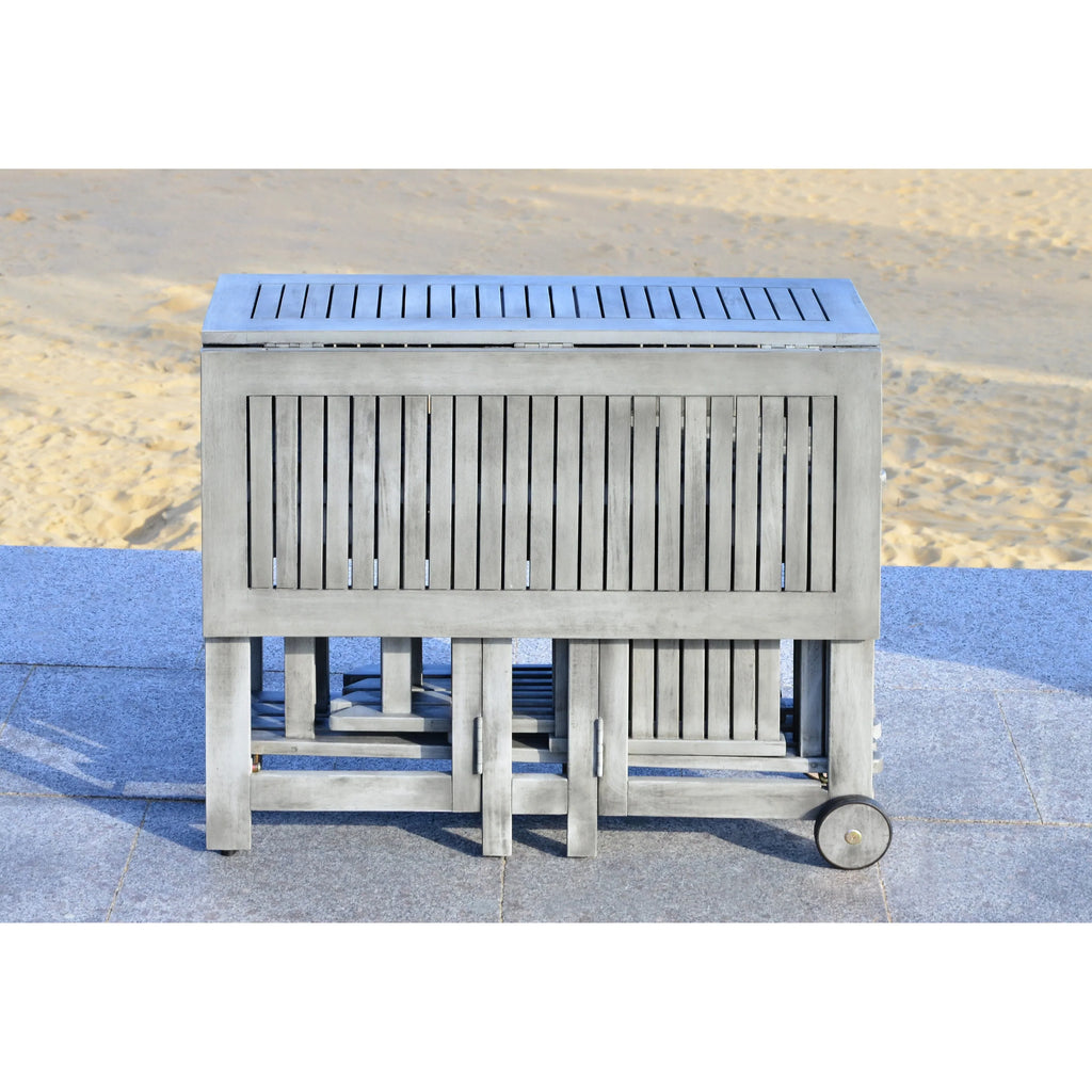 Conjunto de mesa de jantar exterior SAFAVIEH Brandy com 5 peças - 43Wx35Dx29H