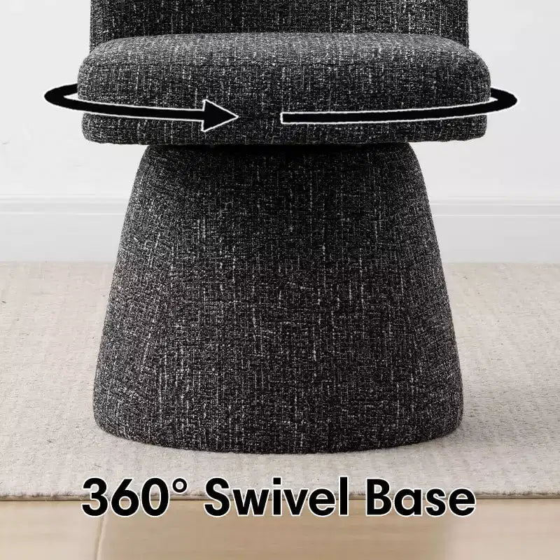 Sada 6 moderních otočných jídelních židlí bez područek s otočením o 360° a podstavcem ve stylu podstavce, elegantní akcentní židle do kuchyně, jídelny nebo kanceláře -Panipeachy