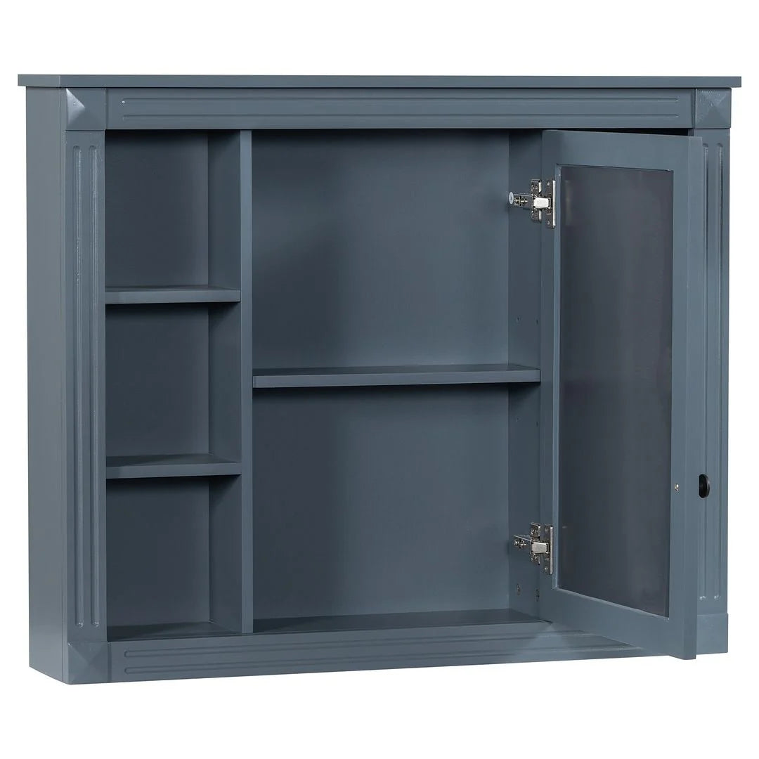 Moderne badkamermeubelset van 36 inch met wastafelblad, spiegelkast, 2 deuren en 2 laden