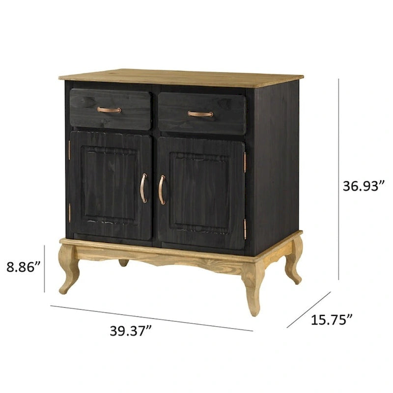 Credenza a buffet in legno verde