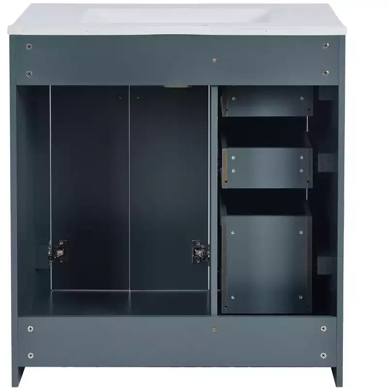30 Single Sink Bathroom Vanity with Cabinet & 3 Drawers ??Black / Blue / Green / Indigo / White