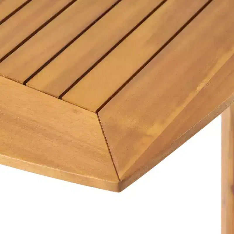 Set da pranzo da patio esterno espandibile, 7 pezzi, con sedie impilabili e tavolo in legno di acacia