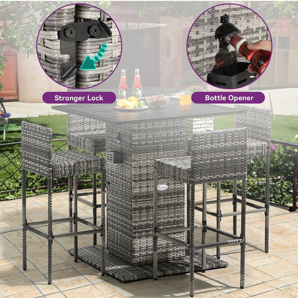 Moasis 5-teiliges Outdoor-Möbelset aus Rattan – 5-teilig