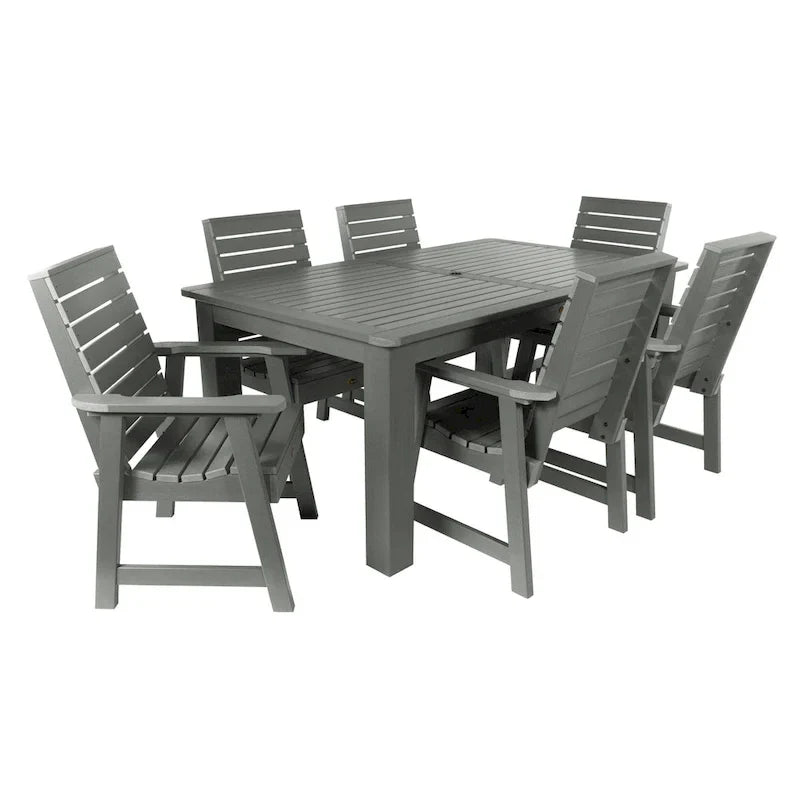 Conjunto de refeições exterior HIGHWOOD PROFESSIONAL de 7 peças, 42x72