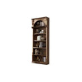 Estante alta tradicional de madeira com arrumação, coleção Stratton, castanho - Martin Furniture