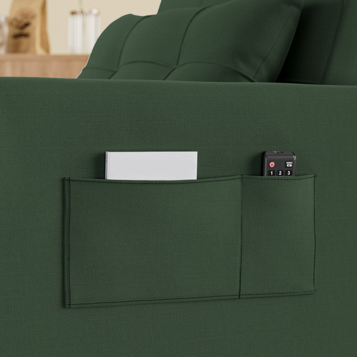 Sofá-cama ajustável 3 em 1, sofá-cadeira extraível, cama dobrável convertível para a sala de estar
