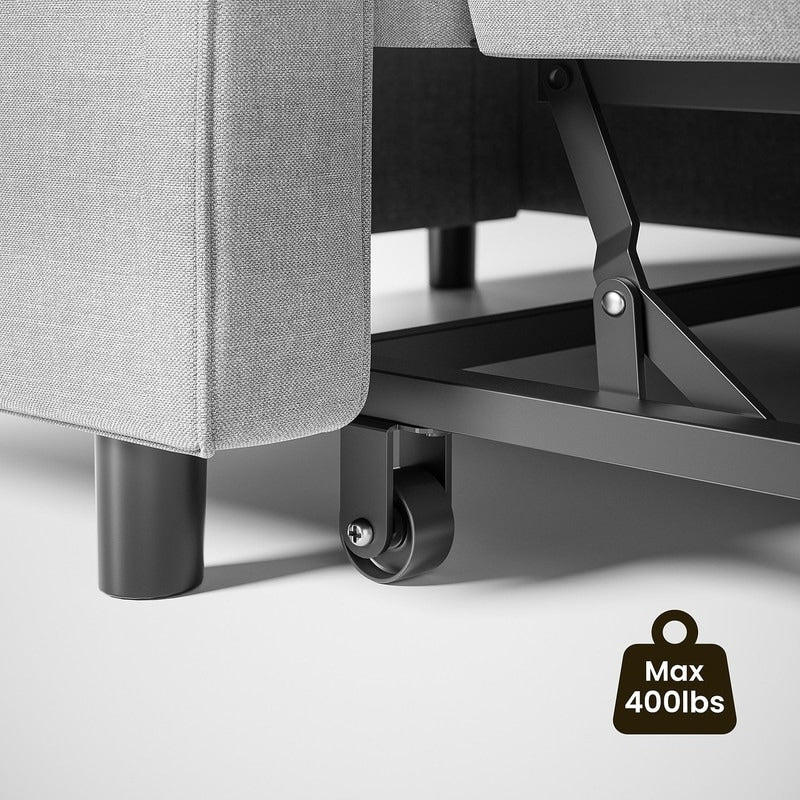 Sofá-cama ajustável 3 em 1, sofá-cadeira extraível, cama dobrável convertível para a sala de estar
